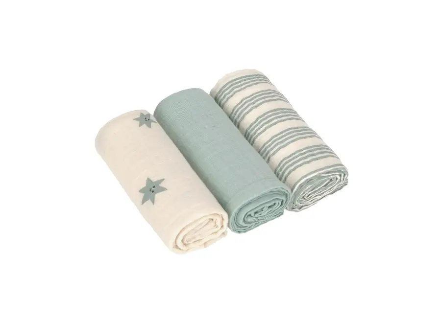 Lässig Swaddle & Burp 3 pcs Tiny Green