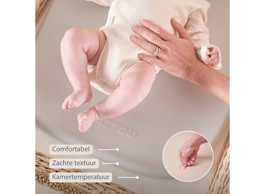 Nattou SOFTY verzorgingskussen klei