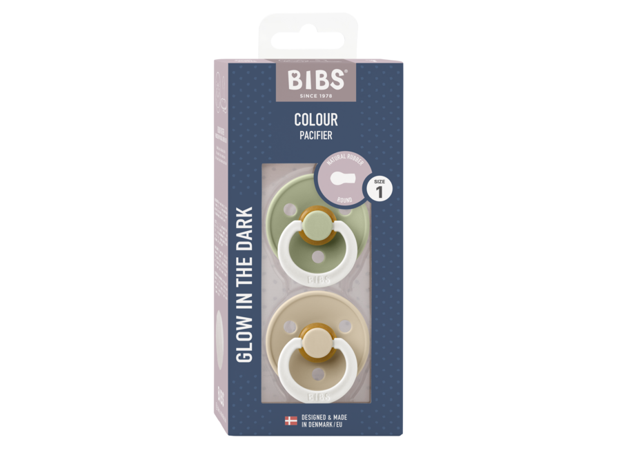 Bibs 2 pack rond sage / vanilla glow t1