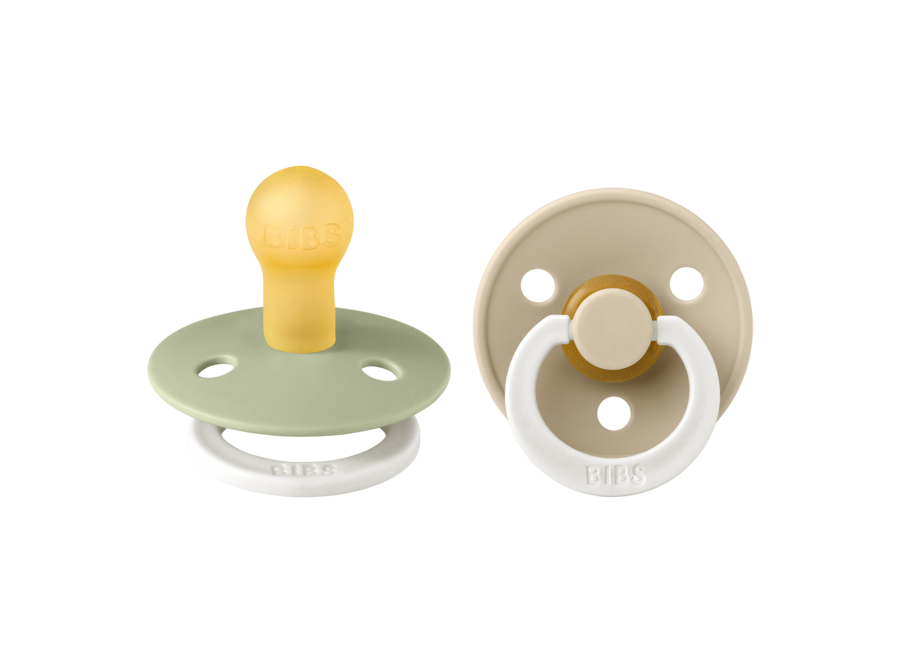 Bibs 2 pack rond sage / vanilla glow t1