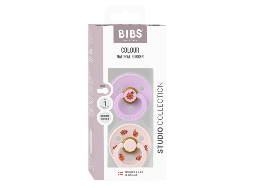 Bibs 2 pack Ladybug - violet t1