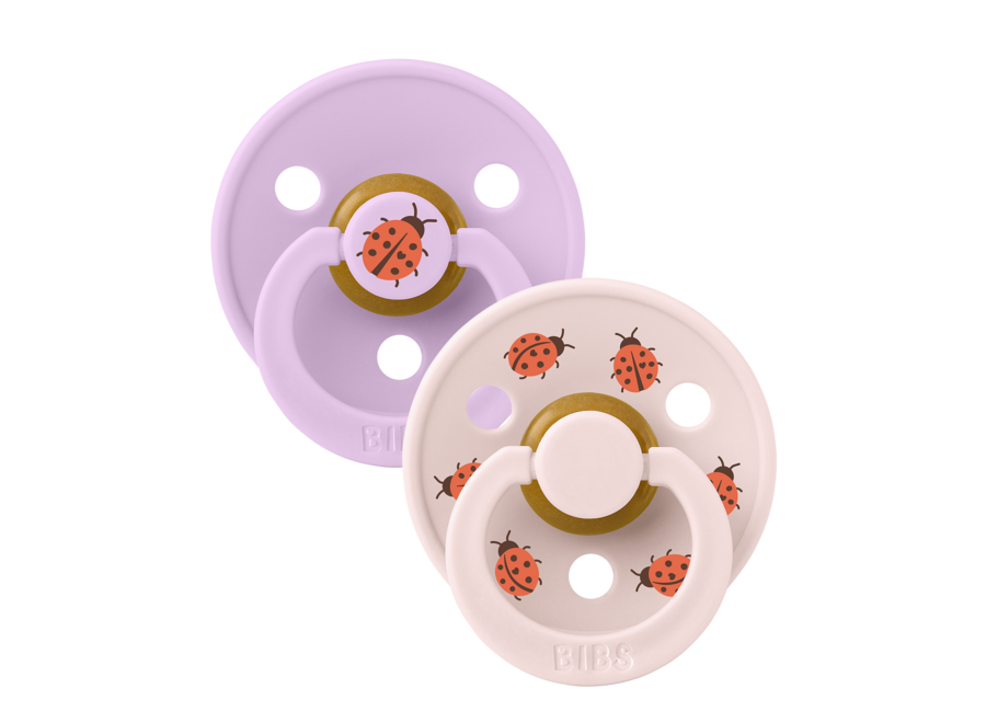 Bibs 2 pack Ladybug - violet t1