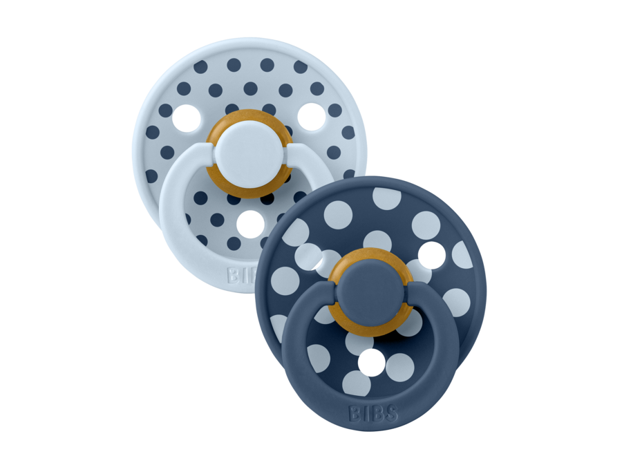 Bibs 2 pack Polka Baby - steel blue t2