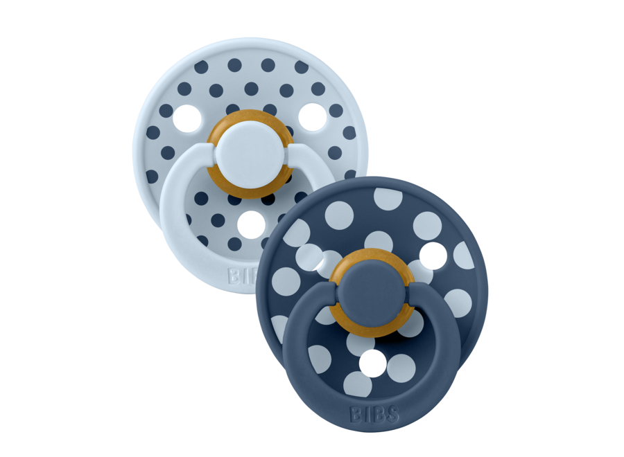 Bibs 2 pack Polka Baby - steel blue t2