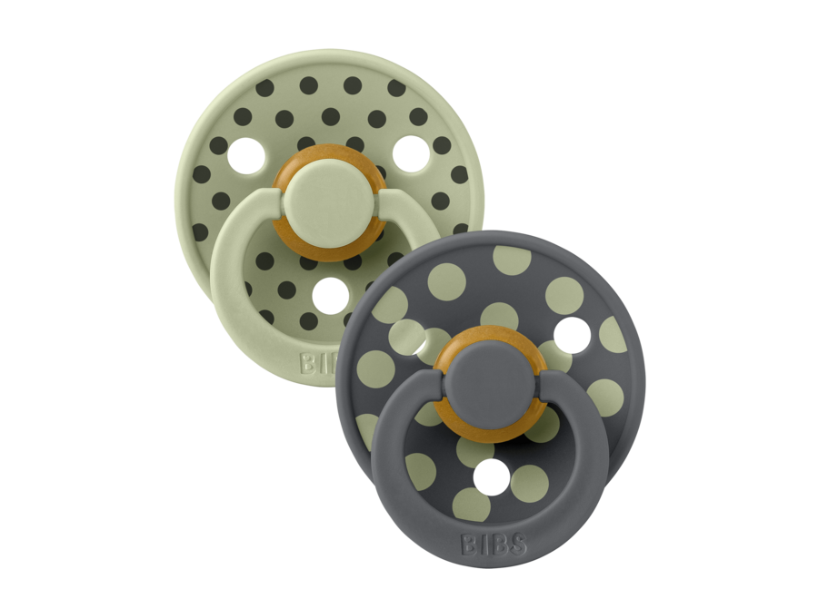Bibs 2 pack Polka sage-iron t2