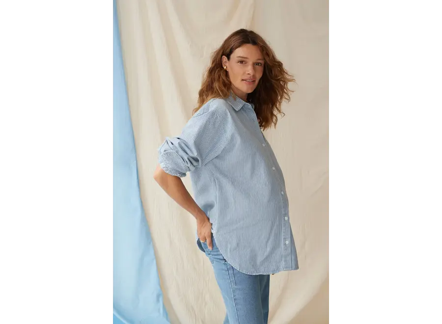 Atelier Melon The Shirt Striped Denim