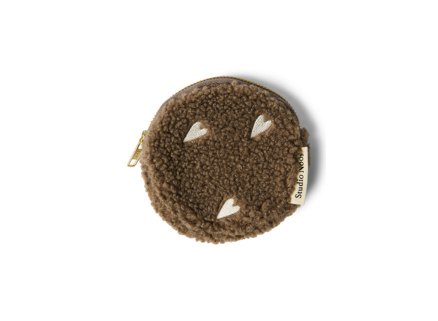Studio Noos Wallet teddy brown hearts