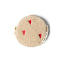 Studio Noos Wallet teddy ecru hearts