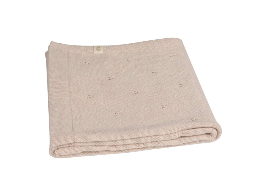 Moalie wasbare deken beige 100x75cm