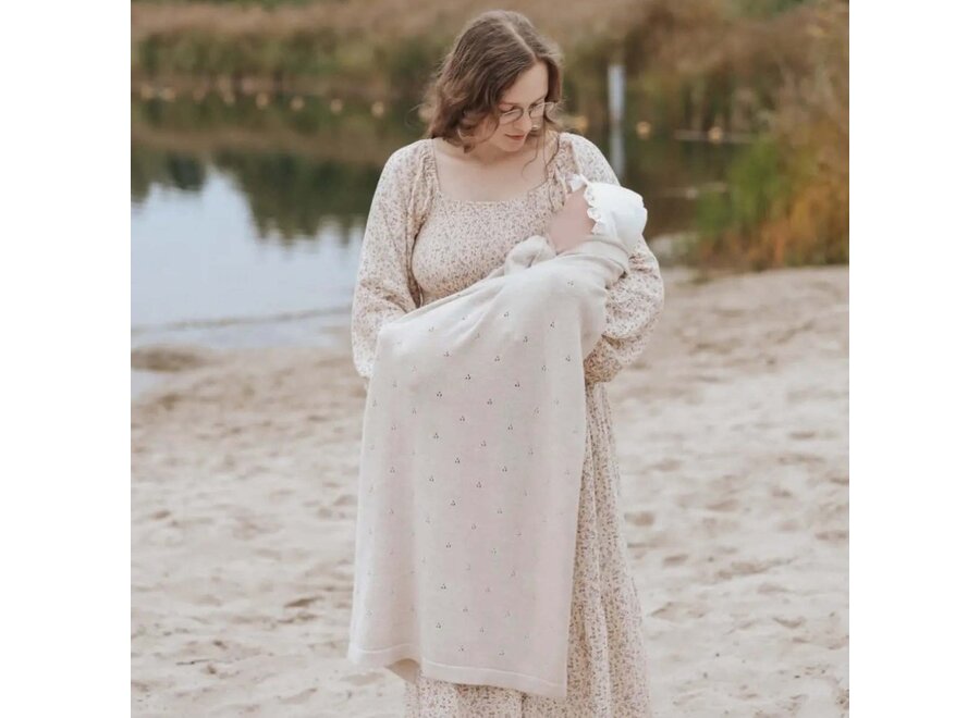 Moalie wasbare deken beige 100x75cm