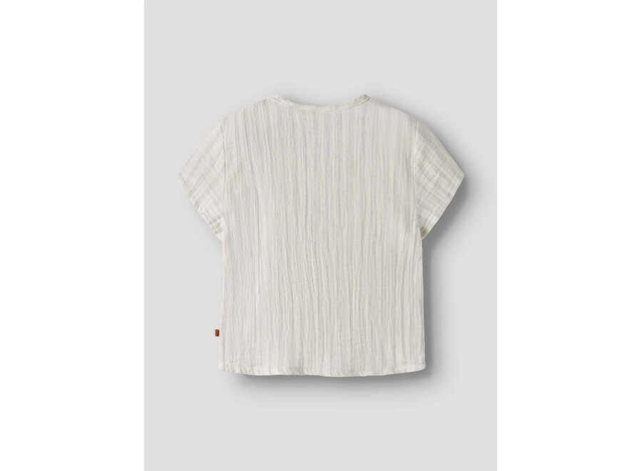 Lil' Atelier Hagi Ss Shirt Coconut Milk Dusty Blue
