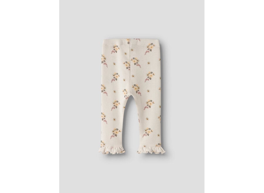 Lil' Atelier Gayo Ska Slim Leggings Coconut Milk Flower