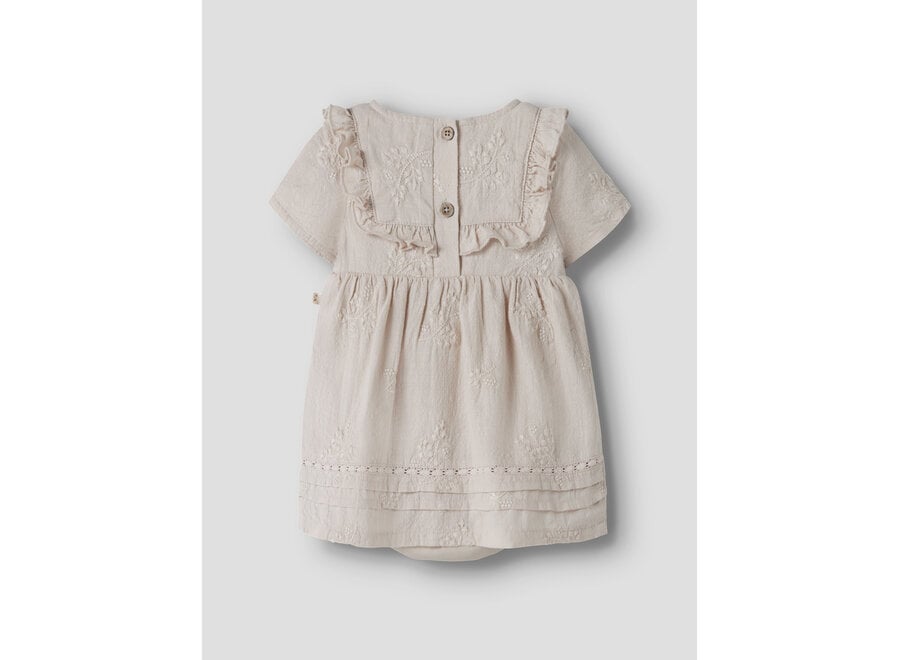 Lil' Atelier Feronia Ss Body Dress Pumice Stone