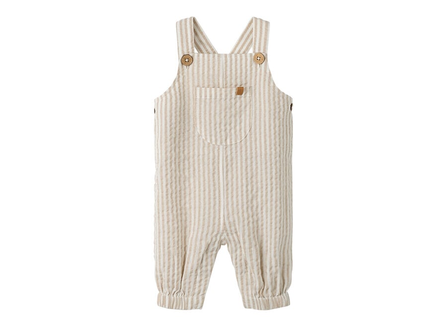 Lil' Atelier Fausto Overall Coconut Milk Feather Gray