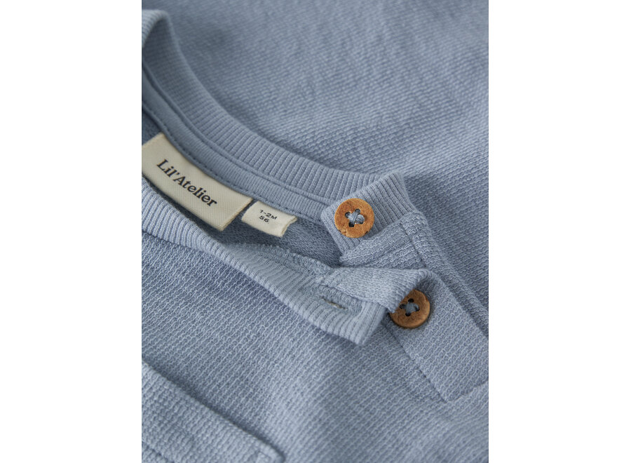 Lil' Atelier Dias Top Ss Sweat Dusty Blue