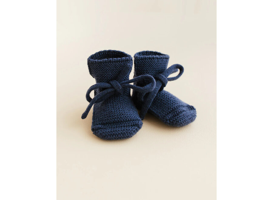Hvid Slofjes-Merino wol Blue