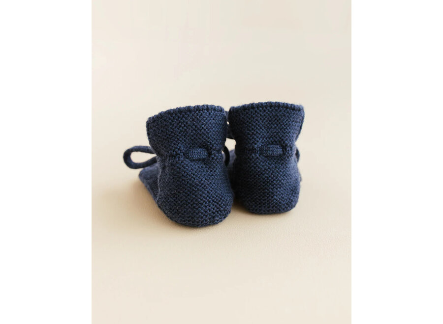 Hvid Slofjes-Merino wol Blue