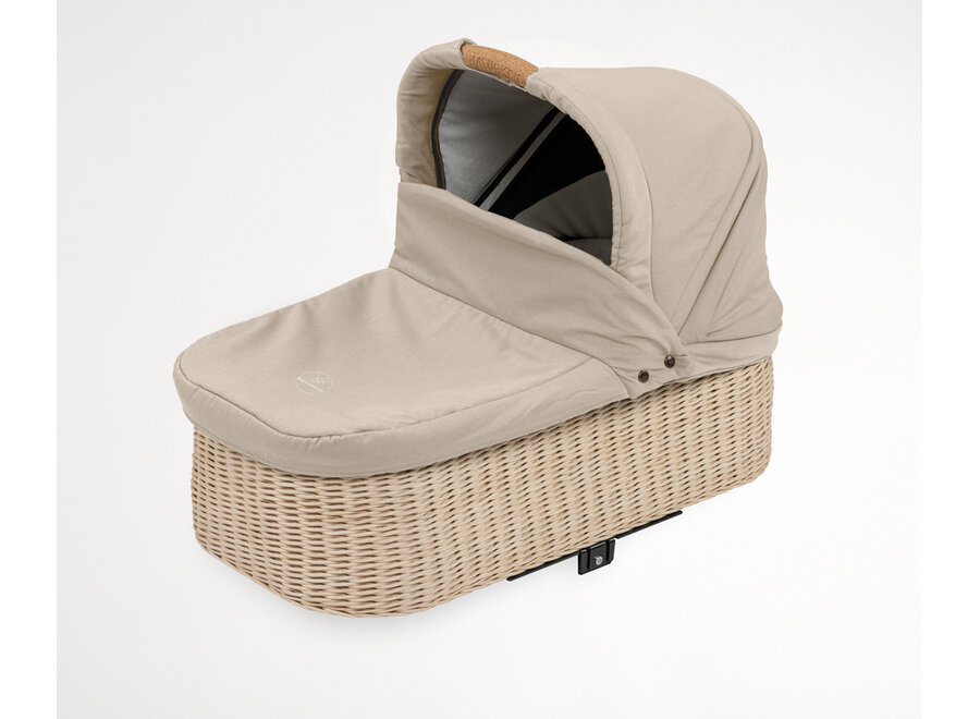 Naturkind kinderwagen IDA + Gevlochten reiswieg Crėme