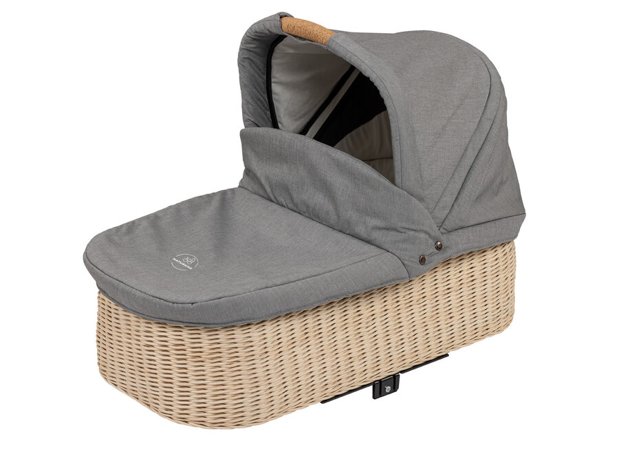 Naturkind kinderwagen IDA + Gevlochten reiswieg Siebenschläfer