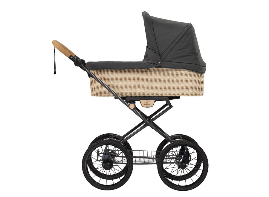 Naturkind kinderwagen IDA + Gevlochten reiswieg Panter