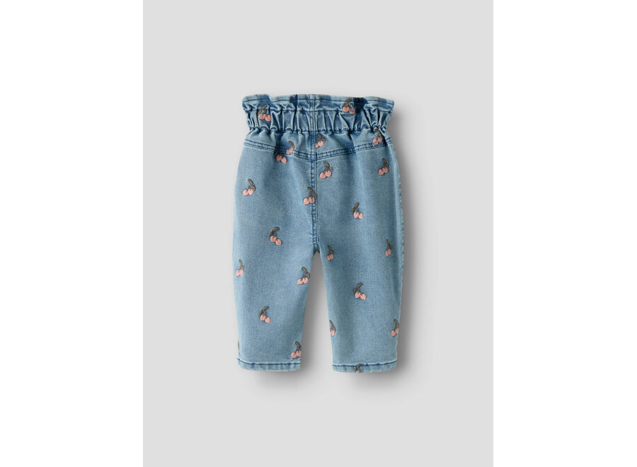 Lil' Atelier Deva Loose EMB Jeans Medium Blue Denim Cherry