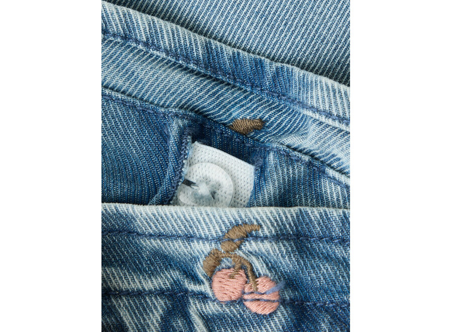 Lil' Atelier Deva Loose EMB Jeans Medium Blue Denim Cherry