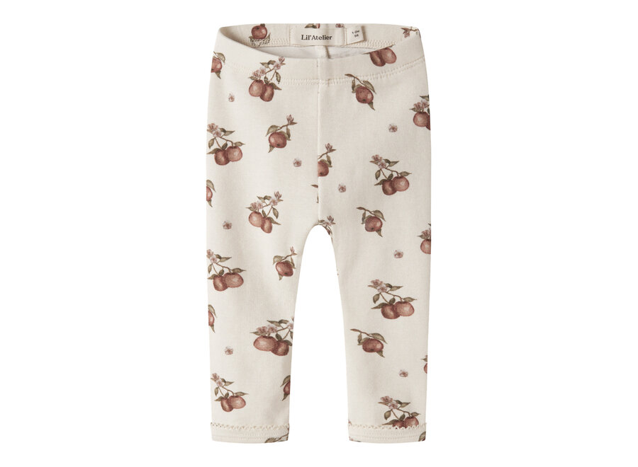 Lil' Atelier Gayo Sig Slim Legging turtledove apple
