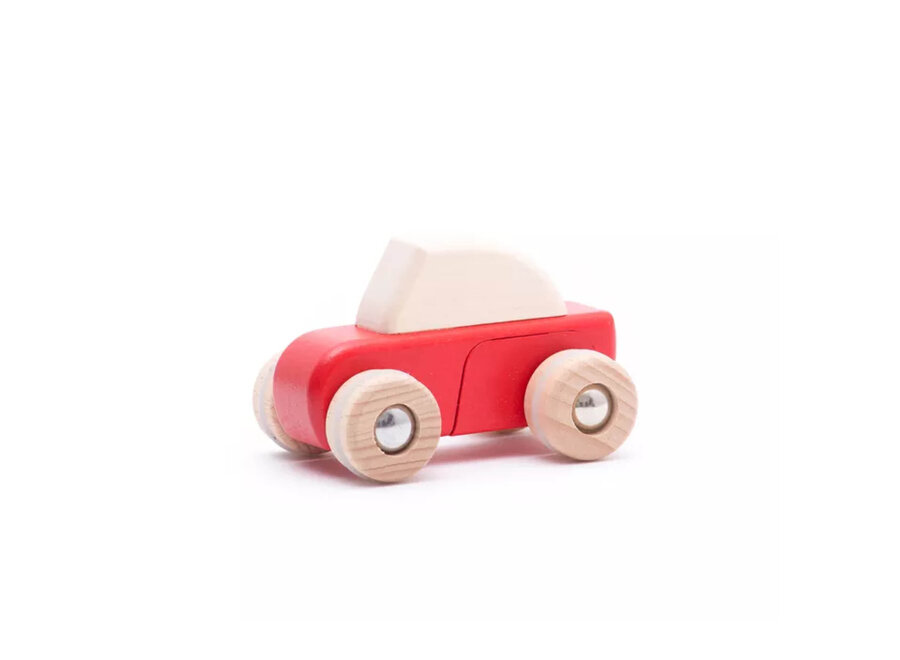 BAJO houten Pullback auto rood