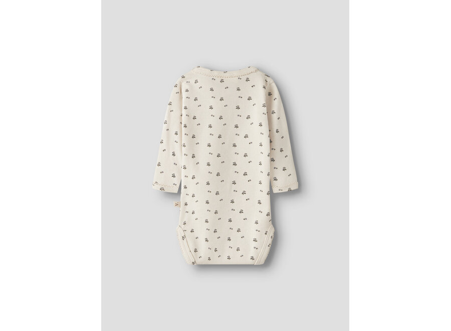 Lil' Atelier Lago Mau Ls Romper Lil Turtledove Blue Flower
