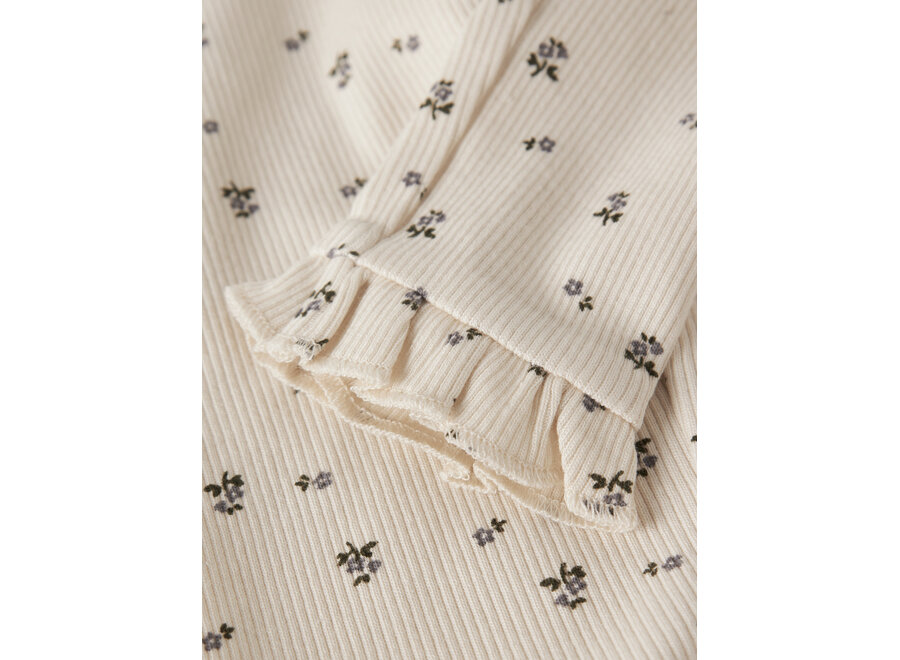 Lil' Atelier Lago Mer Slim Leggings Lil Turtledove Blue Flower