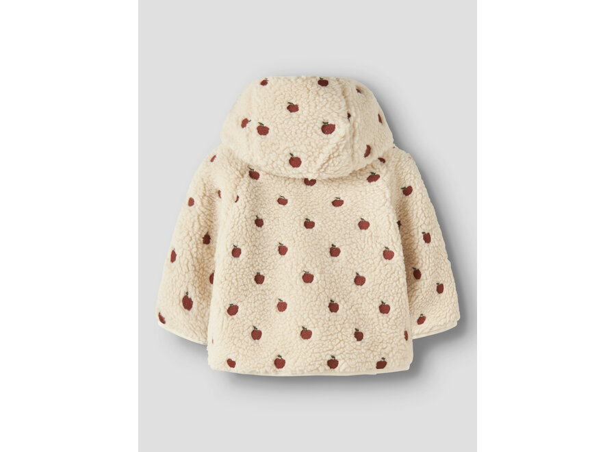 Lil' Atelier Nalo Sia Loose Sherpa Jacket Lil Turtledove Apples