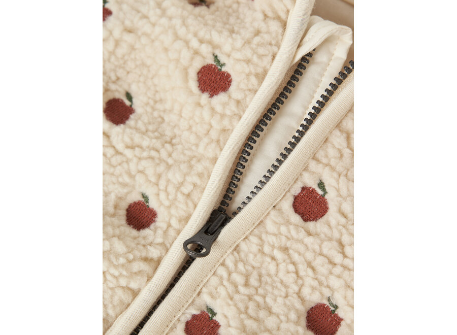 Lil' Atelier Nalo Sia Loose Sherpa Jacket Lil Turtledove Apples