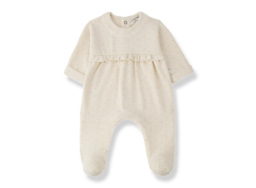 1+ Narbonne Girly Jumpsuit W/Feet Ecru