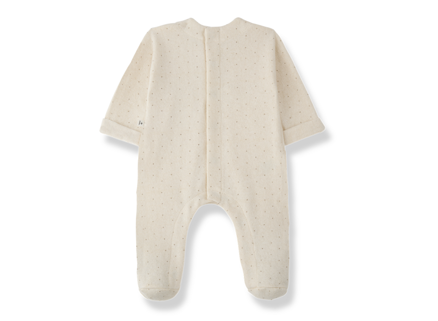 1+ Narbonne Girly Jumpsuit W/Feet Ecru