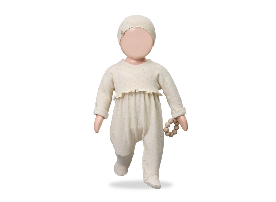 1+ Narbonne Girly Jumpsuit W/Feet Ecru
