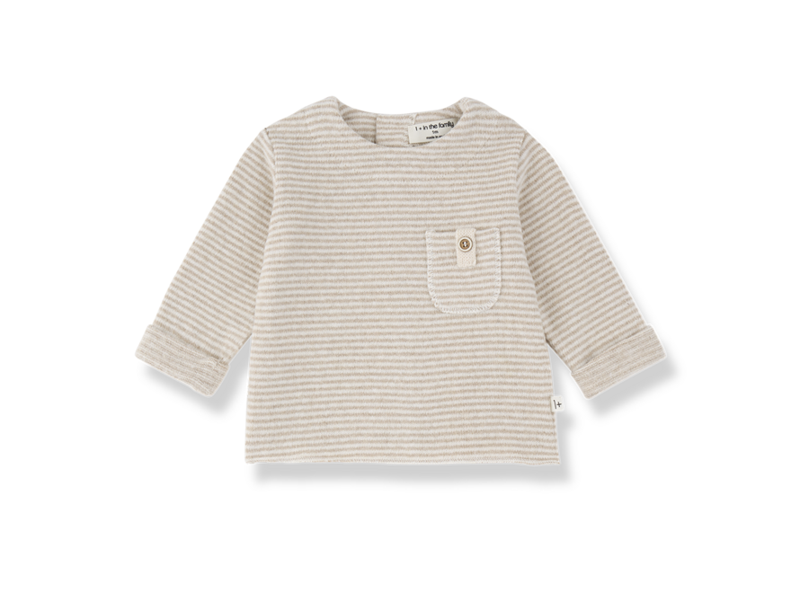 1+ Belfort L.Sleeve Pocket T-Shirt Beige