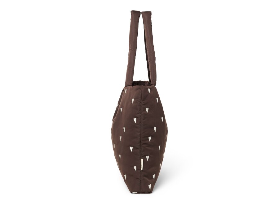 Studio Noos Puffy Mombag Brown hearts