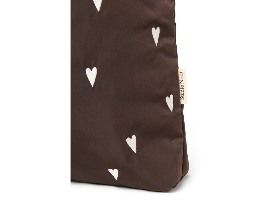 Studio Noos Puffy Mombag Brown hearts