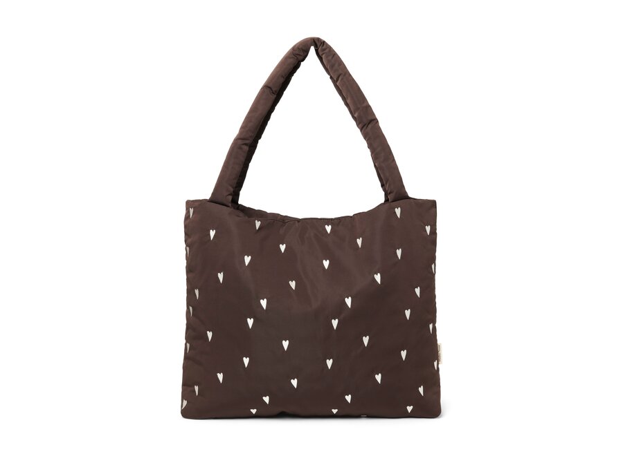 Studio Noos Puffy Mombag Brown hearts