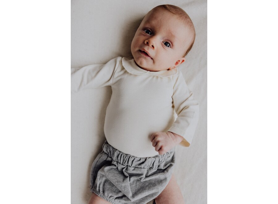 Gray Label Collar Onesie Cream