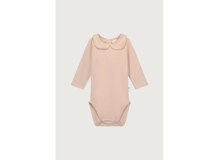 Gray Label Collar Onesie faded pink