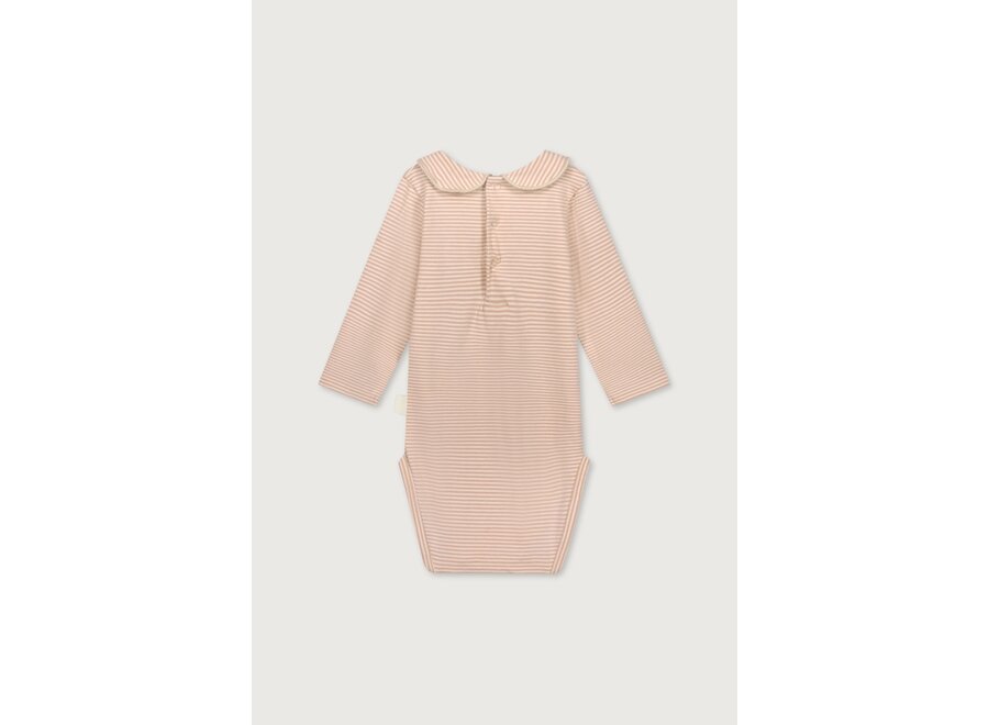 Gray Label Collar Onesie faded pink