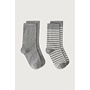 Gray Label Socks | 2p Gray - Cream