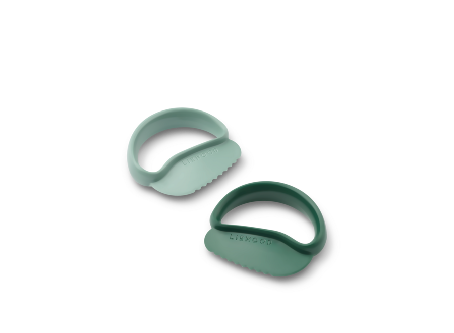 Liewood Riven Toddler Safe Cutter 2-Pack Peppermint / Garden Green