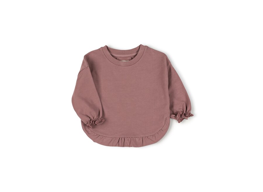 Nixnut Ruffled Sweater Mauve
