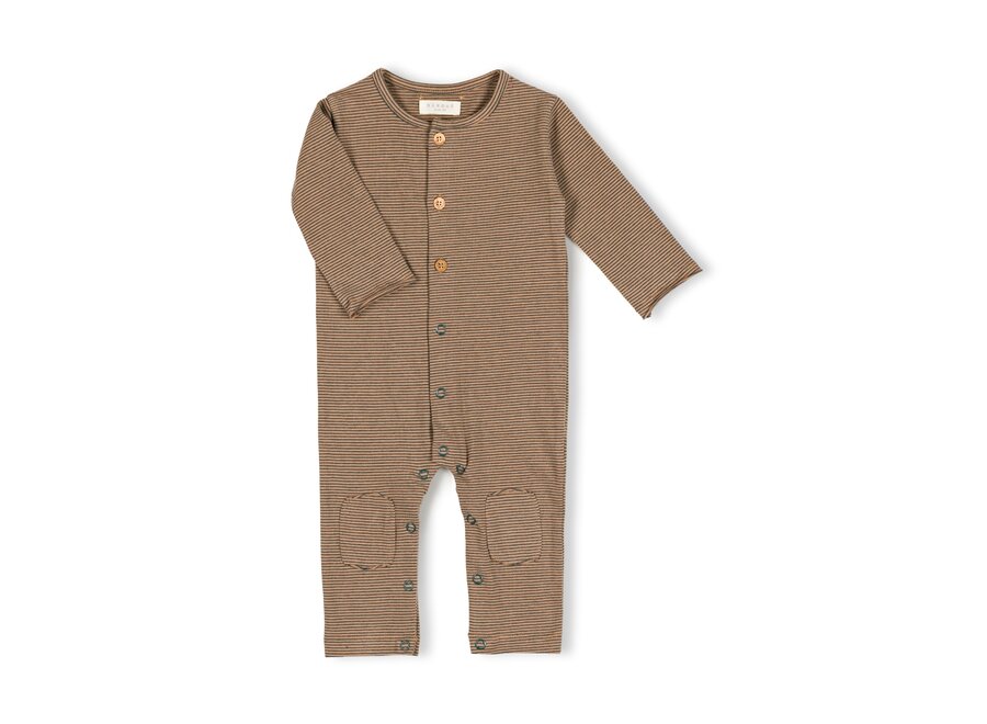 Nixnut Butt Onesie Moss Stripe