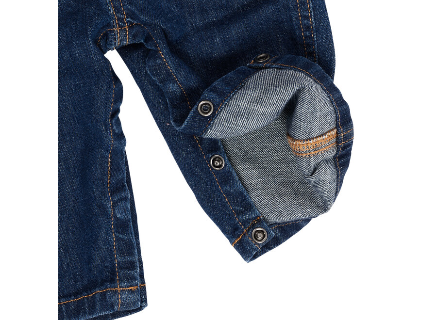CC Tuinbroek Dark Indigo Blue Washed