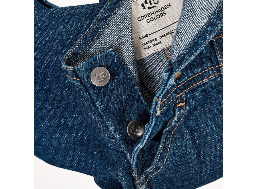 CC Tuinbroek Dark Indigo Blue Washed