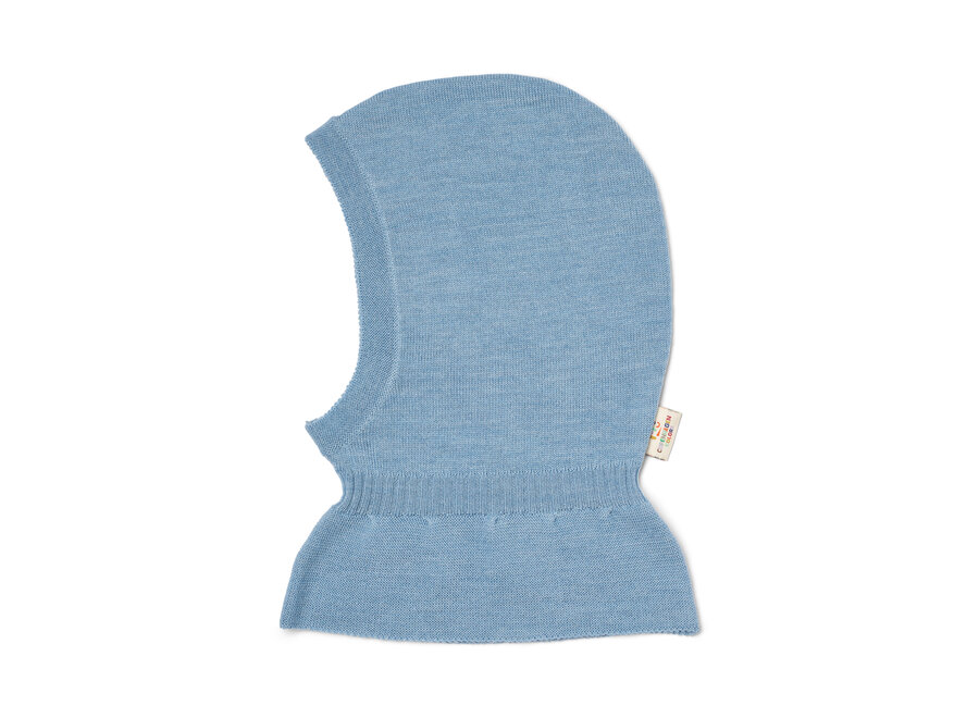 CC Merino Balaclava with Frill Blue