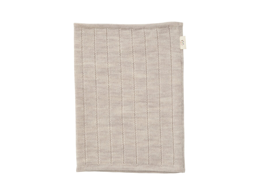CC Merino Rib Tube Scarf Pale cream melange